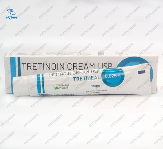 Tretiheal 0.025% Cream packaging